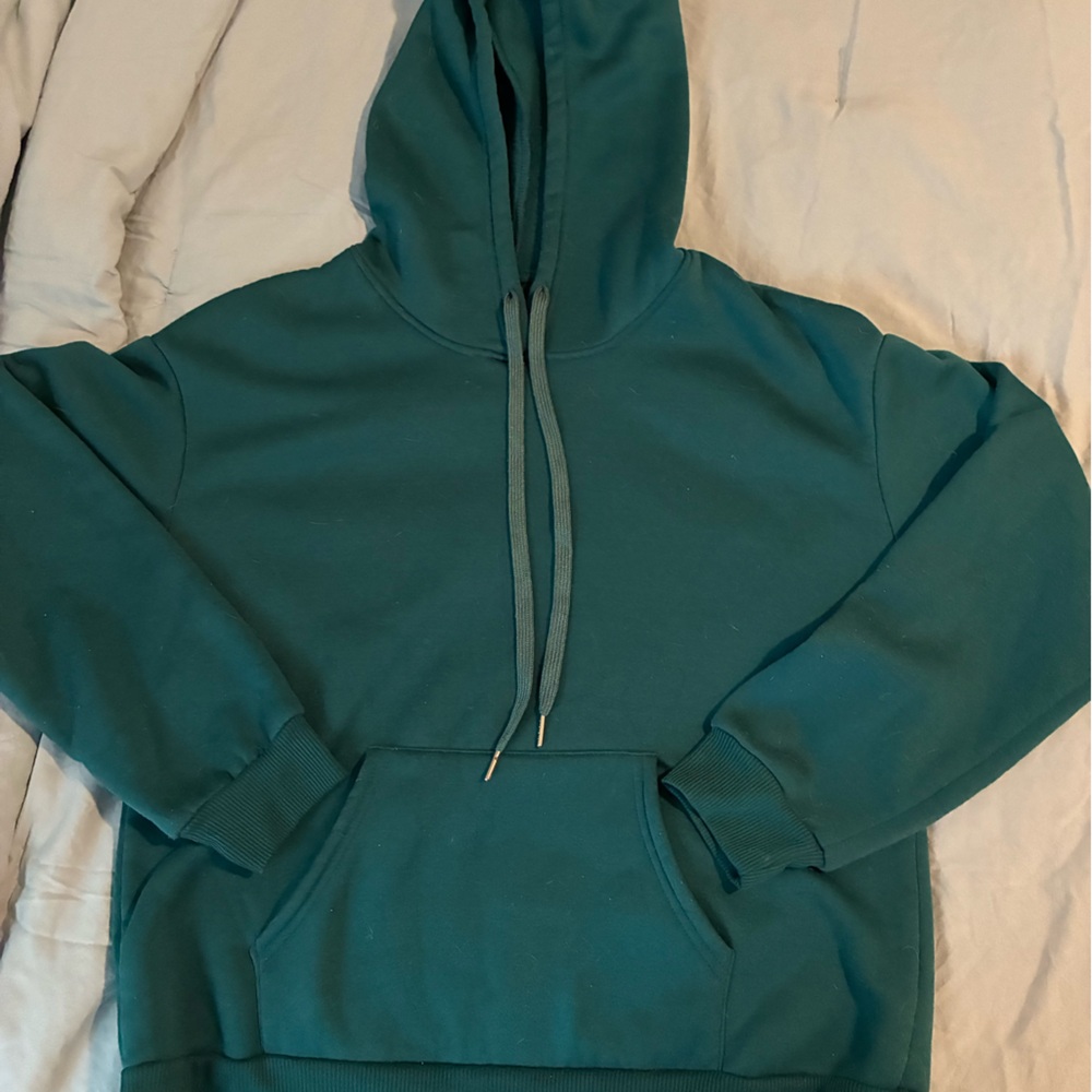 SHEIN Teal Fleece-Lined Hoodie